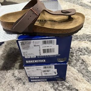 Birkenstock size 35 mocca! Brand new in box I have two pairs